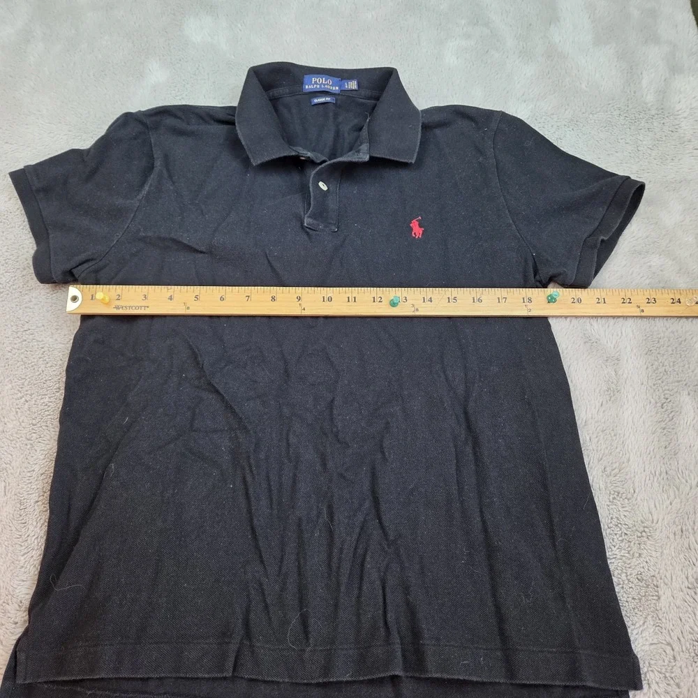 Polo Ralph Lauren Polo Mens L Classic Fit Short Sleeve Pique Pony Logo Black